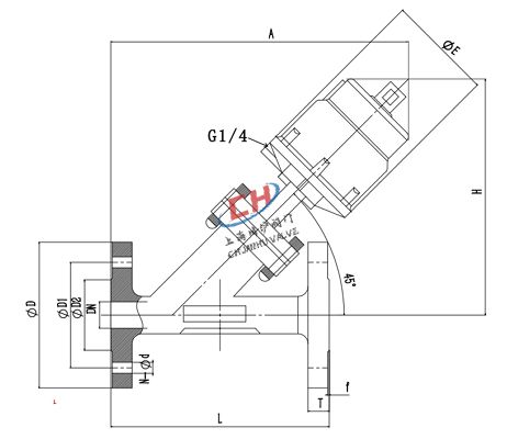 P4氣動調節(jié)型角座閥結構圖